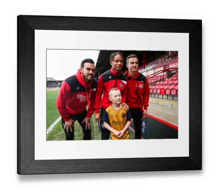 Framed Print : Bristol City Triumph: Pack, Reid, and Bryan Celebrate at Griffin Park, 2017 Framed Print : Bristol City Triumph: Pack, Reid, and Bryan Celebrate at Griffin Park, 2017