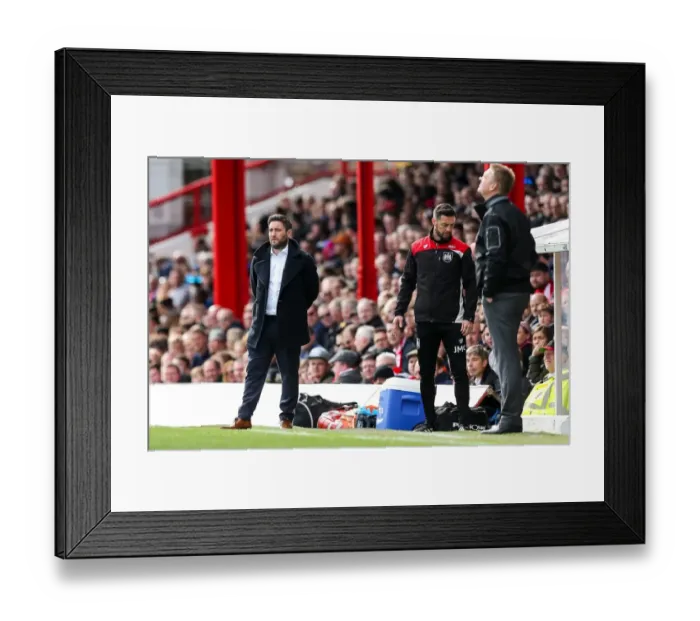 Framed Print : Johnson Leads Bristol City at Griffin Park vs Brentford, Sky Bet EFL Championship (01.04.2017)