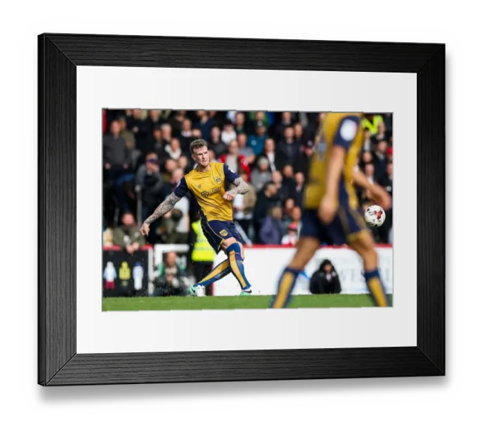 Framed Print : Aden Flint of Bristol City in Action at Brentford's Griffin Park, EFL Championship 2017 Framed Print : Aden Flint of Bristol City in Action at Brentford's Griffin Park, EFL Championship 2017