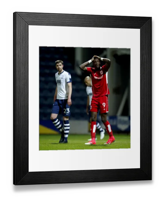 Framed Print : Tammy Abraham's Disappointment: Preston North End Edges Out Bristol City in Championship (April 4, 2017) Framed Print : Tammy Abraham's Disappointment: Preston North End Edges Out Bristol City in Championship (April 4, 2017)