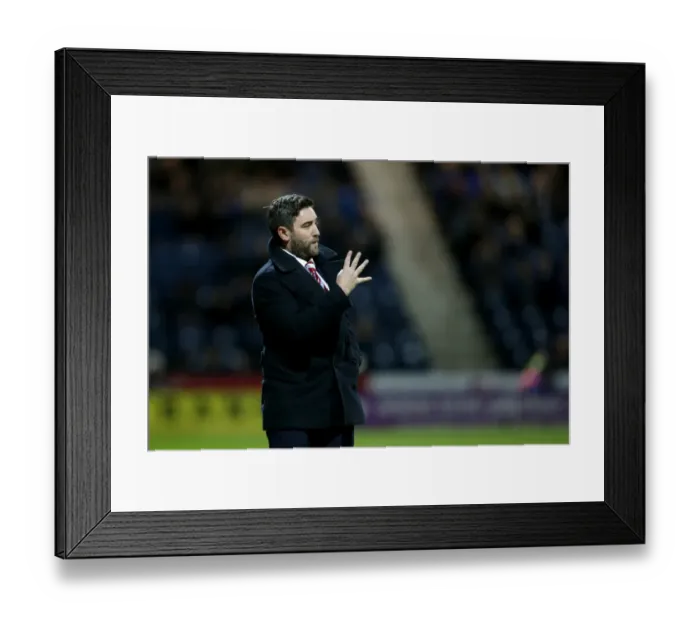 Framed Print : Johnson's Emotional Moment: Preston v Bristol City Championship Clash (April 2017)