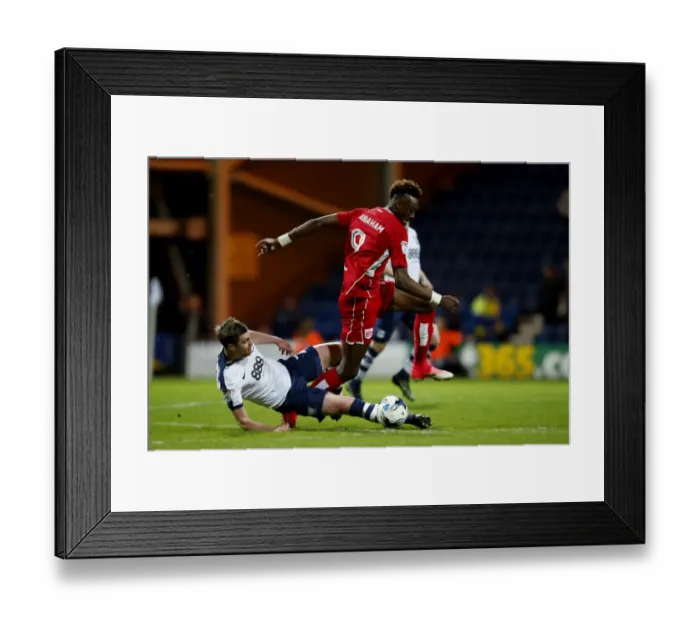 Framed Print : Tammy Abraham Evades Tackle in Preston North End vs. Bristol City Championship Clash Framed Print : Tammy Abraham Evades Tackle in Preston North End vs. Bristol City Championship Clash