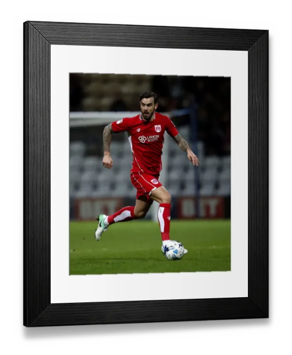 Framed Print : Marlon Pack in Action: Bristol City vs. Preston North End, Sky Bet Championship 2017