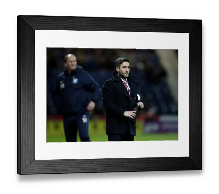 Framed Print : Johnson Leads Bristol City at Deepdale against Preston North End, Sky Bet Championship (April 2017)