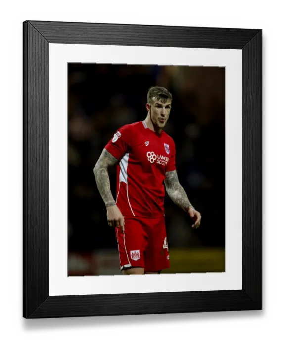 Framed Print : Aden Flint of Bristol City in Action Against Preston North End, Sky Bet Championship, 2017