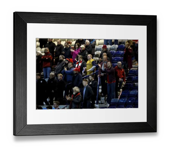 Framed Print : Bristol City Fans in Action at Preston North End vs. Bristol City Championship Match, April 2017