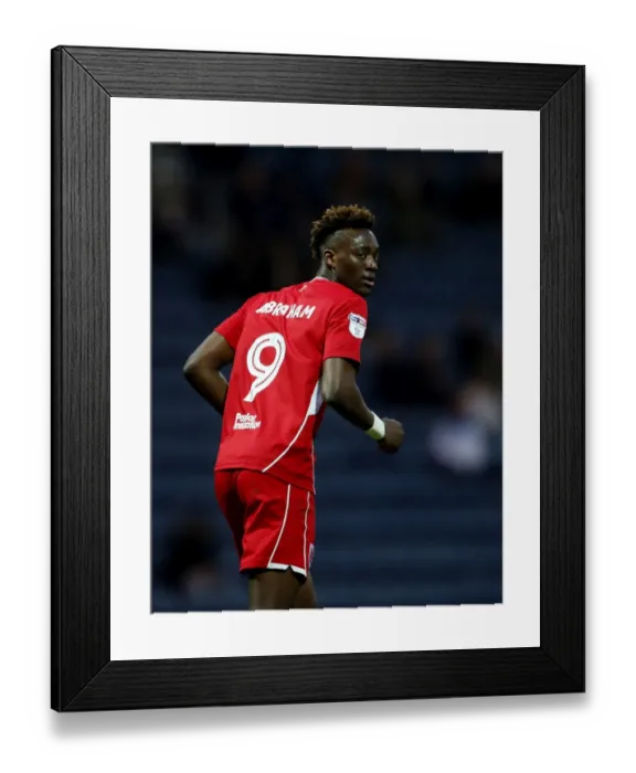 Framed Print : Tammy Abraham Leads Bristol City at Deepdale: Sky Bet Championship Clash Against Preston North End (April 4, 2017)