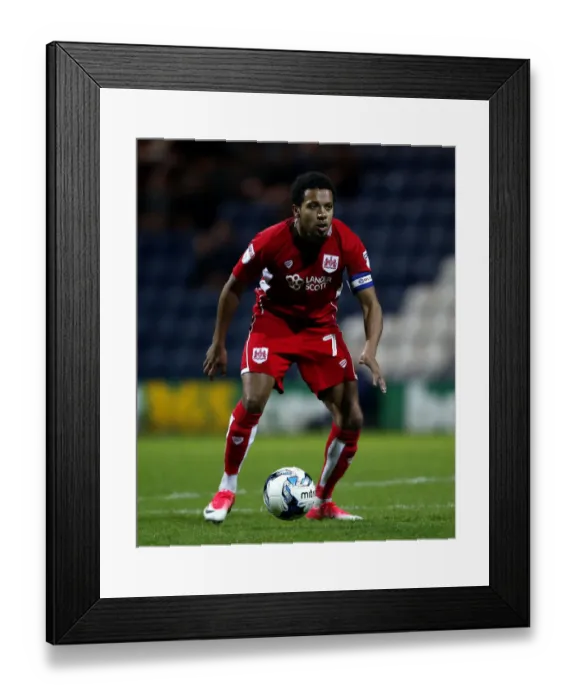 Framed Print : Korey Smith in Action: Bristol City vs Preston North End, Sky Bet Championship 2017