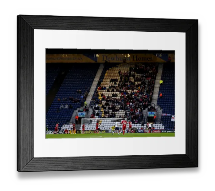 Framed Print : Bristol City Fans in Action at Championship Match vs. Preston North End, April 2017