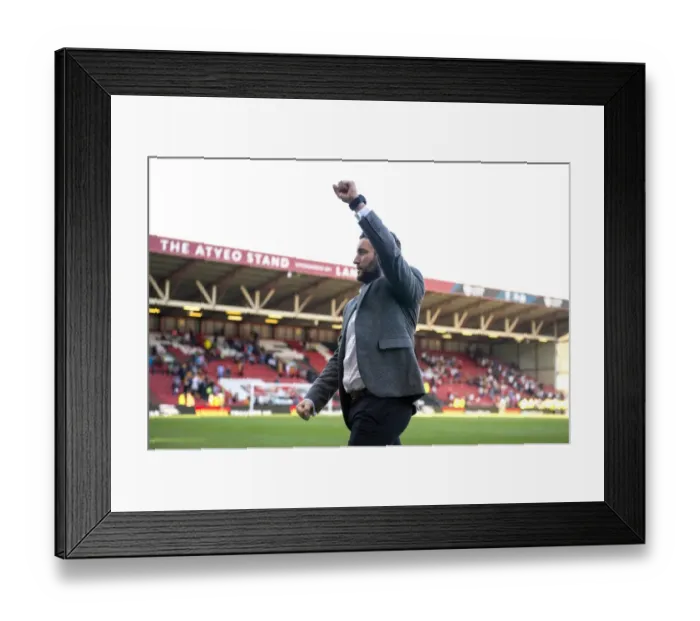 Framed Print : Bristol City Claim Championship Victory Over Wolverhampton Wanderers: Lee Johnson's Emotional Celebration Framed Print : Bristol City Claim Championship Victory Over Wolverhampton Wanderers: Lee Johnson's Emotional Celebration