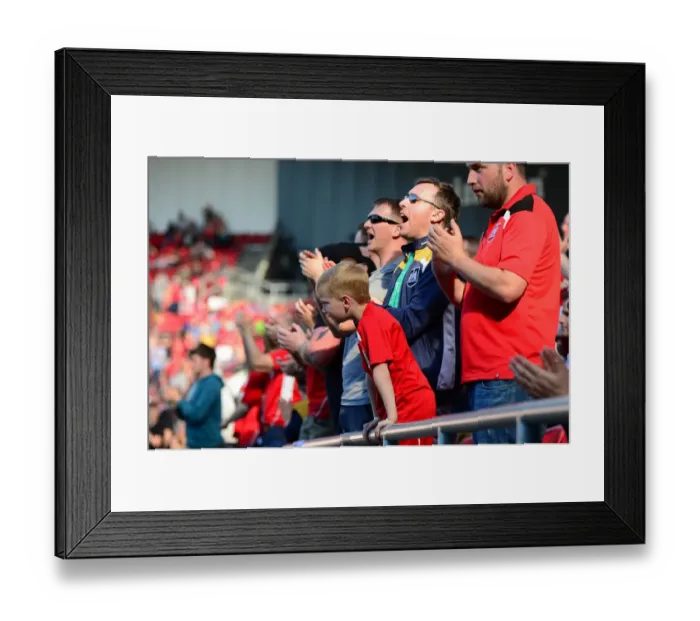 Framed Print : Bristol City Fans Celebrate at Ashton Gate: Sky Bet Championship Match Against Wolverhampton Wanderers