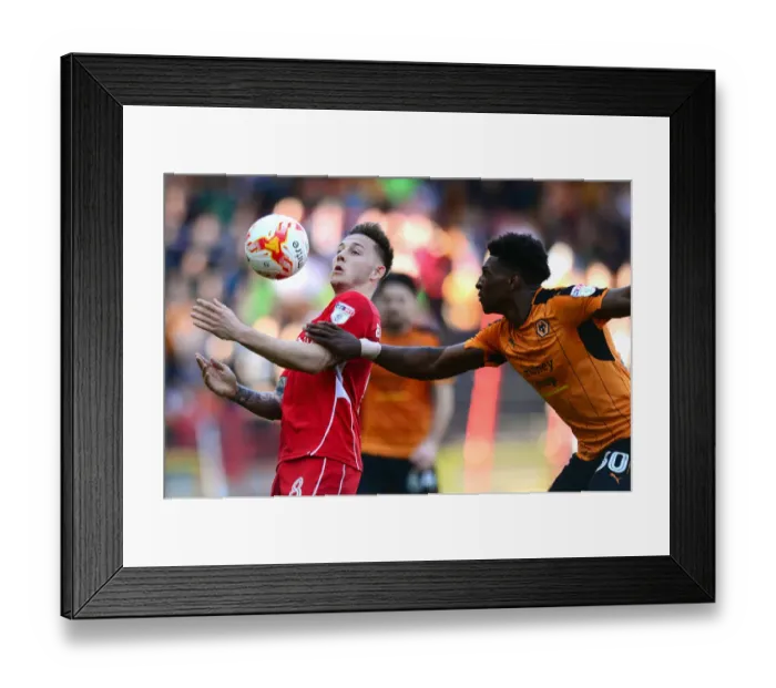 Framed Print : Clash of the Midfield: Josh Brownhill vs. Kortney Hause, Bristol City vs. Wolverhampton Wanderers Framed Print : Clash of the Midfield: Josh Brownhill vs. Kortney Hause, Bristol City vs. Wolverhampton Wanderers