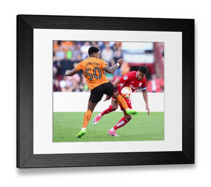 Framed Print : Intense Rivalry: Korey Smith vs. Ivan Cavaleiro Clash at Ashton Gate