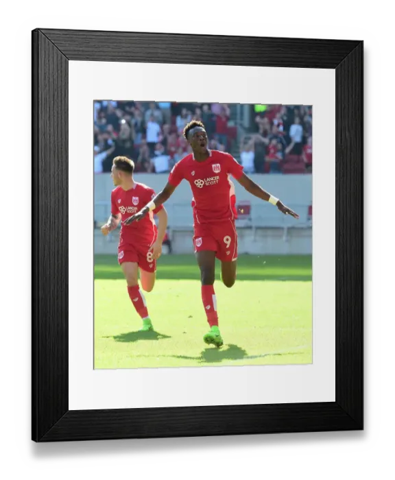 Framed Print : Tammy Abraham's Euphoric Goal: Historic Win for Bristol City over Wolverhampton Wanderers (April 8, 2017) Framed Print : Tammy Abraham's Euphoric Goal: Historic Win for Bristol City over Wolverhampton Wanderers (April 8, 2017)