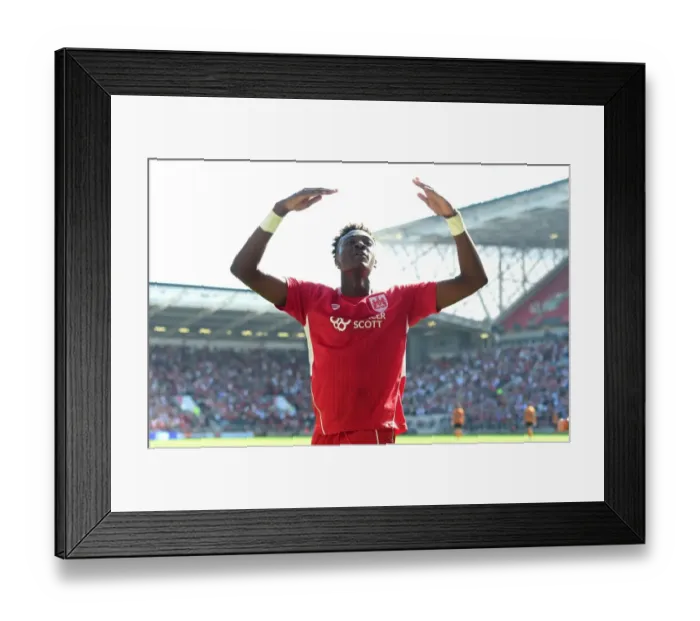 Framed Print : Tammy Abraham's Euphoric Goal Celebration: Bristol City's Historic Win Against Wolverhampton Wanderers (08-04-2017) Framed Print : Tammy Abraham's Euphoric Goal Celebration: Bristol City's Historic Win Against Wolverhampton Wanderers (08-04-2017)