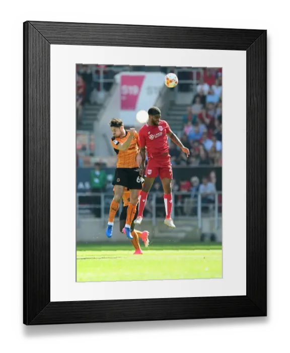Framed Print : Intense Battle: Mark Little vs. Ben Marshall - Bristol City vs. Wolverhampton Wanderers Framed Print : Intense Battle: Mark Little vs. Ben Marshall - Bristol City vs. Wolverhampton Wanderers