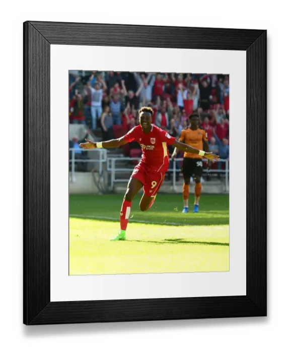 Framed Print : Tammy Abraham's Double: Bristol City's Victory Over Wolverhampton Wanderers (08-04-2017)