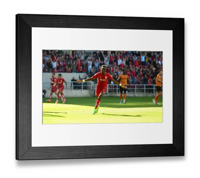 Framed Print : Tammy Abraham's Double: Bristol City's Thrilling Victory Over Wolverhampton Wanderers (08-04-2017) Framed Print : Tammy Abraham's Double: Bristol City's Thrilling Victory Over Wolverhampton Wanderers (08-04-2017)