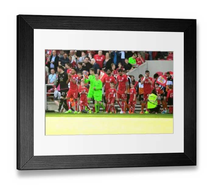 Framed Print : Bristol City vs. Wolverhampton Wanderers: Sky Bet Championship Kick-Off - Mascots and Players Walk Out Framed Print : Bristol City vs. Wolverhampton Wanderers: Sky Bet Championship Kick-Off - Mascots and Players Walk Out
