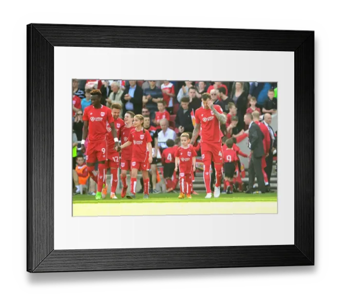 Framed Print : Bristol City vs. Wolverhampton Wanderers: Kick-Off at Ashton Gate - Mascots and Players in Action Framed Print : Bristol City vs. Wolverhampton Wanderers: Kick-Off at Ashton Gate - Mascots and Players in Action