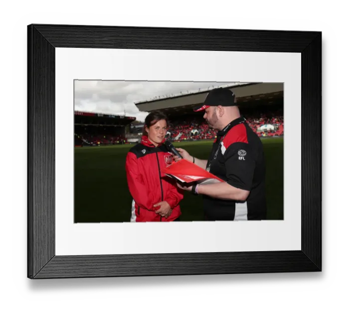 Framed Print : Bristol City Women's Hayley Ladd Previews Upcoming Season at Ashton Gate Framed Print : Bristol City Women's Hayley Ladd Previews Upcoming Season at Ashton Gate