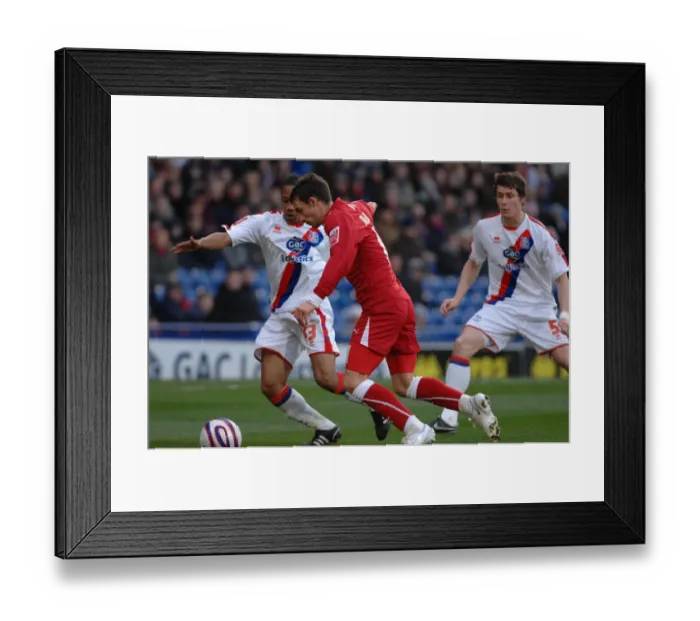 Framed Print : Michael McIndoe tries to beat crystal palace right back Nathanial Clyne