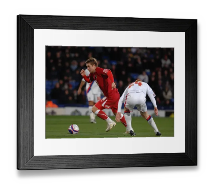 Framed Print : David Noble skips past Ben Watson