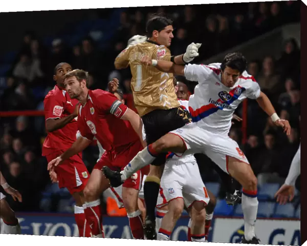 Julian Speroni flaps for the ball in the
