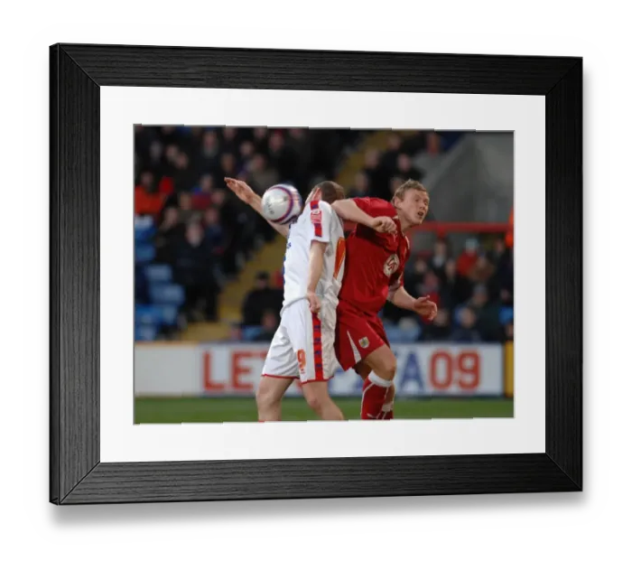 Framed Print : Brian Wilson competes for the ball with Craig Framed Print : Brian Wilson competes for the ball with Craig