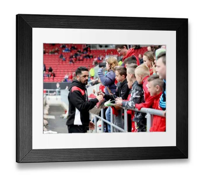 Framed Print : Bristol City: Kit Man Scott Murray Signing Autographs at Ashton Gate (Bristol City v Queens Park Rangers) Framed Print : Bristol City: Kit Man Scott Murray Signing Autographs at Ashton Gate (Bristol City v Queens Park Rangers)