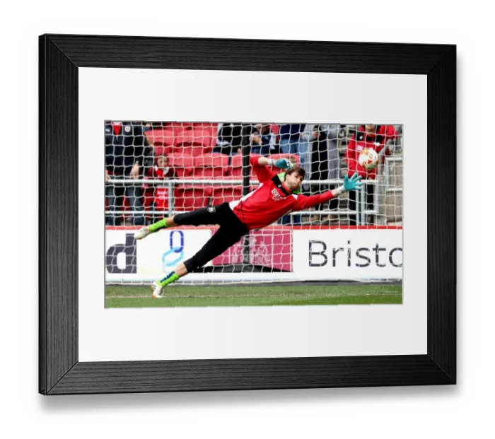 Framed Print : Fabian Giefer in Action: Bristol City vs Queens Park Rangers at Ashton Gate, 14 / 04 / 2017