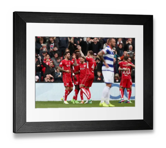 Framed Print : Marlon Pack's Thrilling Goal Celebration: Bristol City vs. Queens Park Rangers, Sky Bet Championship (April 14, 2017) Framed Print : Marlon Pack's Thrilling Goal Celebration: Bristol City vs. Queens Park Rangers, Sky Bet Championship (April 14, 2017)