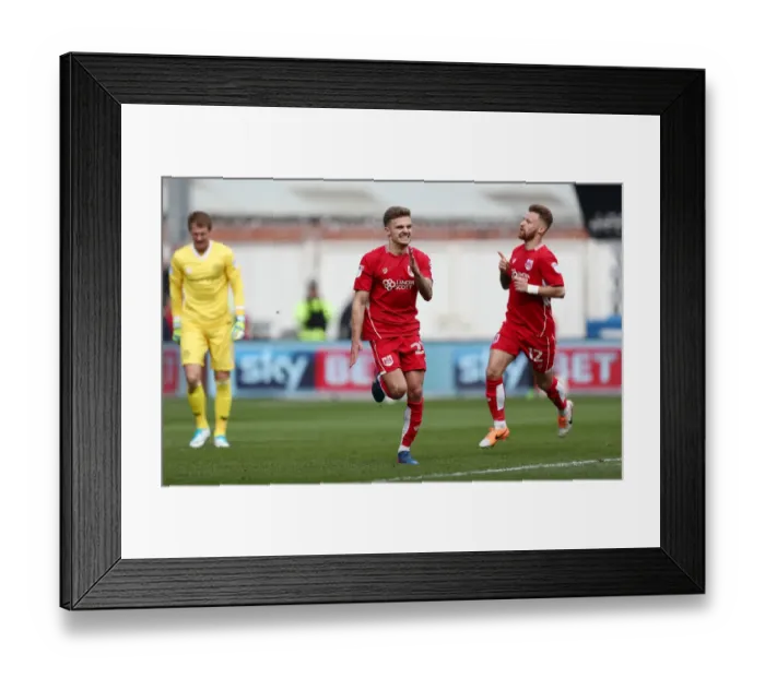 Framed Print : Jamie Paterson's Euphoric Goal Celebration: A Memorable Moment at Ashton Gate (Bristol City vs. Queens Park Rangers, Sky Bet Championship 2017)