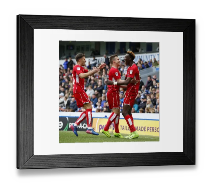 Framed Print : Tammy Abraham's Euphoric Goal: A Thrilling Moment at Ewood Park (Bristol City's First Goal vs. Blackburn Rovers, Sky Bet Championship, 17 / 04 / 2017)
