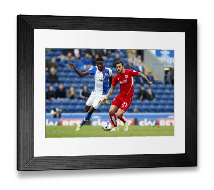 Framed Print : Marlon Pack vs. Lucas Joao Clash at Ewood Park: Blackburn Rovers vs. Bristol City, Sky Bet Championship