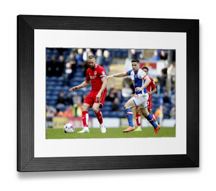 Framed Print : Bristol City vs. Blackburn Rovers: Aaron Wilbraham vs. Craig Conway Clash at Ewood Park (Sky Bet Championship) Framed Print : Bristol City vs. Blackburn Rovers: Aaron Wilbraham vs. Craig Conway Clash at Ewood Park (Sky Bet Championship)