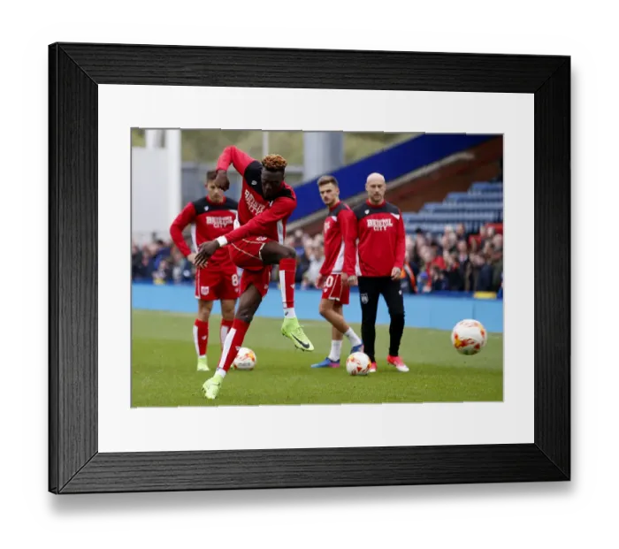 Framed Print : Tammy Abraham's Pre-Match Routine: Blackburn Rovers vs. Bristol City, Sky Bet Championship (April 17, 2017)