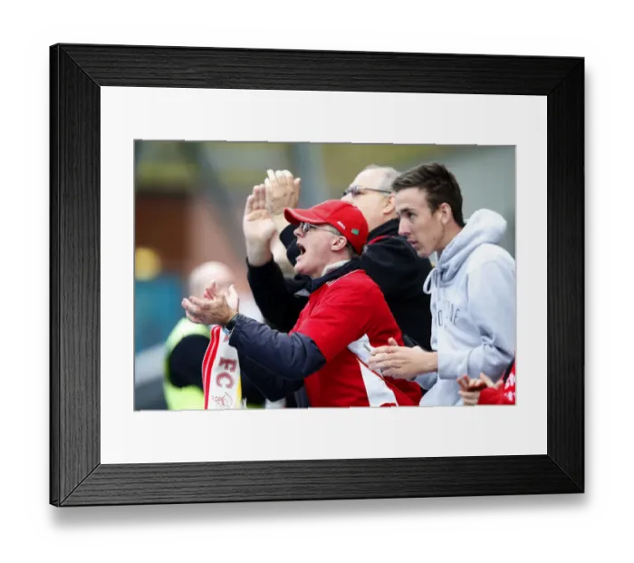 Framed Print : Bristol City Fans Rally at Ewood Park Framed Print : Bristol City Fans Rally at Ewood Park