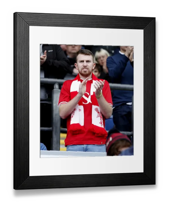 Framed Print : Bristol City Fans Rally at Ewood Park during Sky Bet Championship Match: Blackburn Rovers vs. Bristol City, April 2017 Framed Print : Bristol City Fans Rally at Ewood Park during Sky Bet Championship Match: Blackburn Rovers vs. Bristol City, April 2017