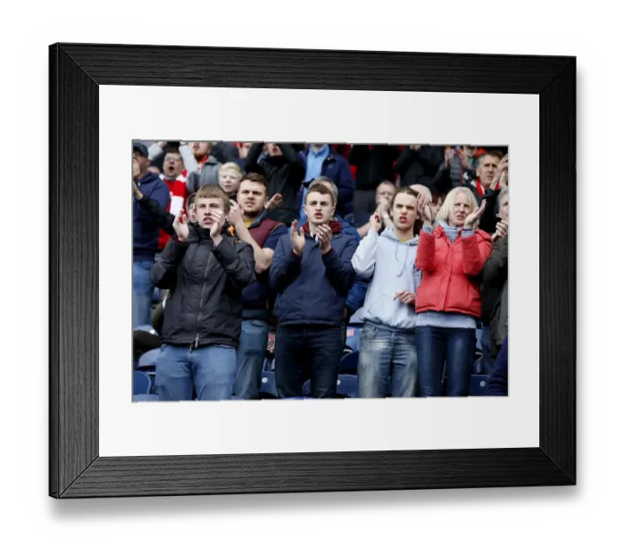 Framed Print : Bristol City Fans Rally at Ewood Park during Blackburn Rovers vs. Bristol City Championship Match, April 2017 Framed Print : Bristol City Fans Rally at Ewood Park during Blackburn Rovers vs. Bristol City Championship Match, April 2017