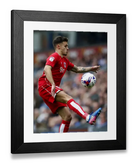 Framed Print : Jamie Paterson of Bristol City in Action against Blackburn Rovers at Ewood Park, 2017