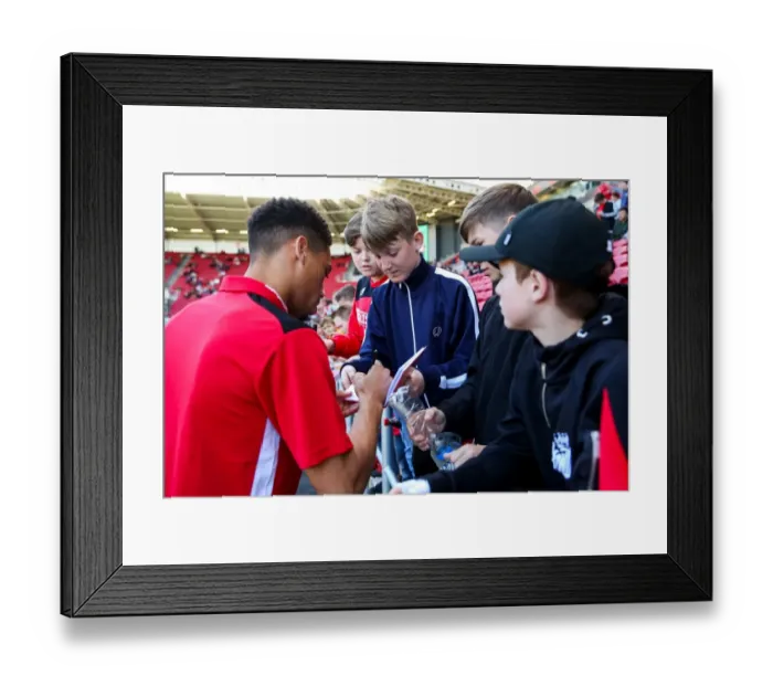 Framed Print : Bristol City's Zak Vyner Interacts with Fans, Signing Autographs at Ashton Gate Stadium Framed Print : Bristol City's Zak Vyner Interacts with Fans, Signing Autographs at Ashton Gate Stadium