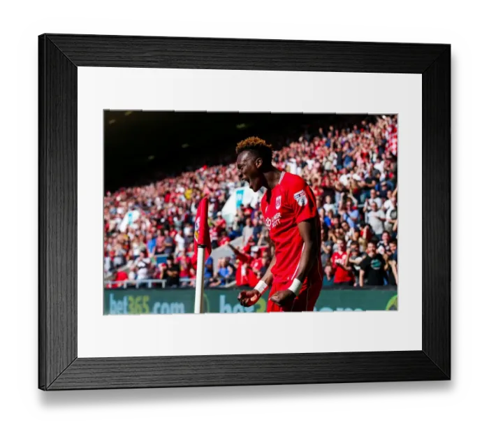 Framed Print : Dramatic Equalizer: Abraham Scores Late for Bristol City against Barnsley in Sky Bet Championship