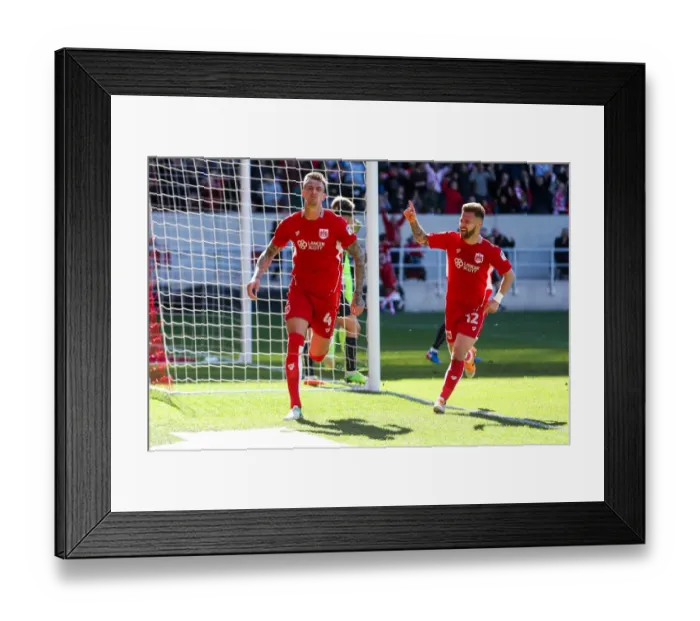 Framed Print : Dramatic Aden Flint Goal: Bristol City Clinch 3-2 Victory Over Barnsley