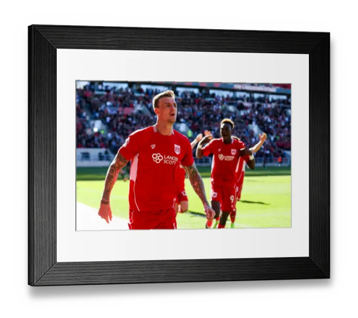 Framed Print : Dramatic Aden Flint Goal: Bristol City Secures 3-2 Victory Over Barnsley