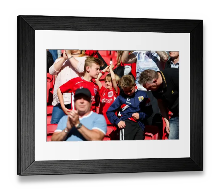 Framed Print : Bristol City Celebrates Promotion: Thrilling Moment at Ashton Gate Stadium vs Barnsley (Sky Bet Championship)
