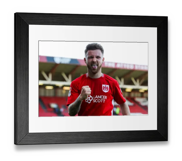 Framed Print : Bristol City's Matt Taylor Celebrates 3-2 Win Over Barnsley in Sky Bet Championship (April 2017) Framed Print : Bristol City's Matt Taylor Celebrates 3-2 Win Over Barnsley in Sky Bet Championship (April 2017)