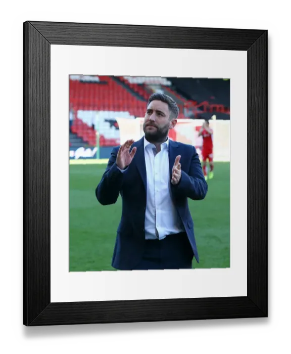 Framed Print : Bristol City's Lee Johnson and Ecstatic Fans Celebrate Promotion at Ashton Gate