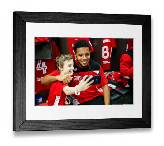 Framed Print : Mascots Invade Bristol City Dressing Room Before Barnsley Match, 2017 Framed Print : Mascots Invade Bristol City Dressing Room Before Barnsley Match, 2017