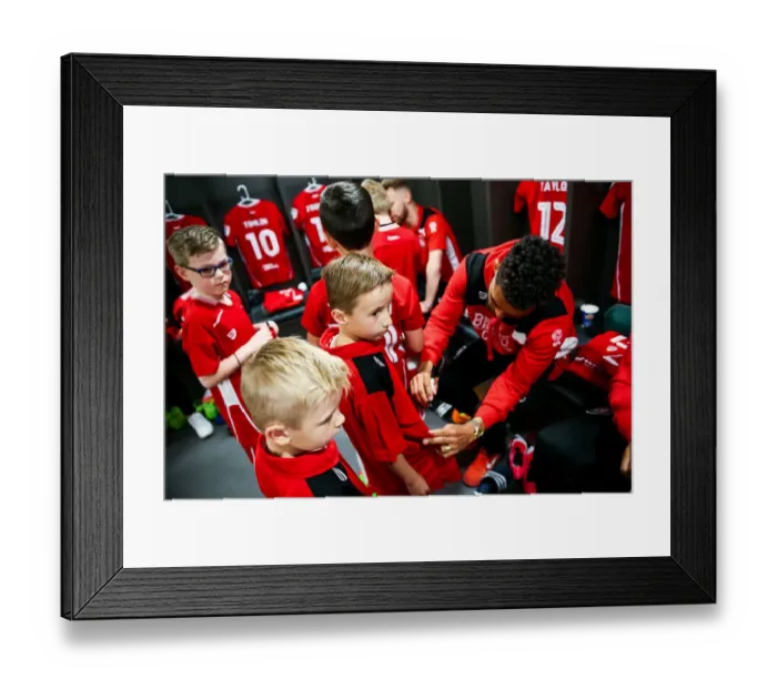 Framed Print : Mascots in the Bristol City Dressing Room before the Barnsley Match, Sky Bet Championship (2017) Framed Print : Mascots in the Bristol City Dressing Room before the Barnsley Match, Sky Bet Championship (2017)